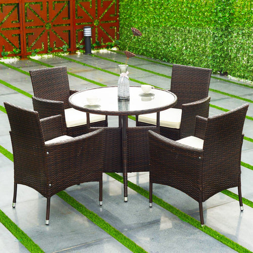 5 pcs PE Ratten Outdoor Furniture Set