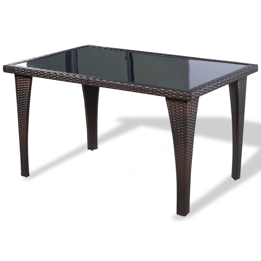 Outdoor Patio Rattan Dining Table